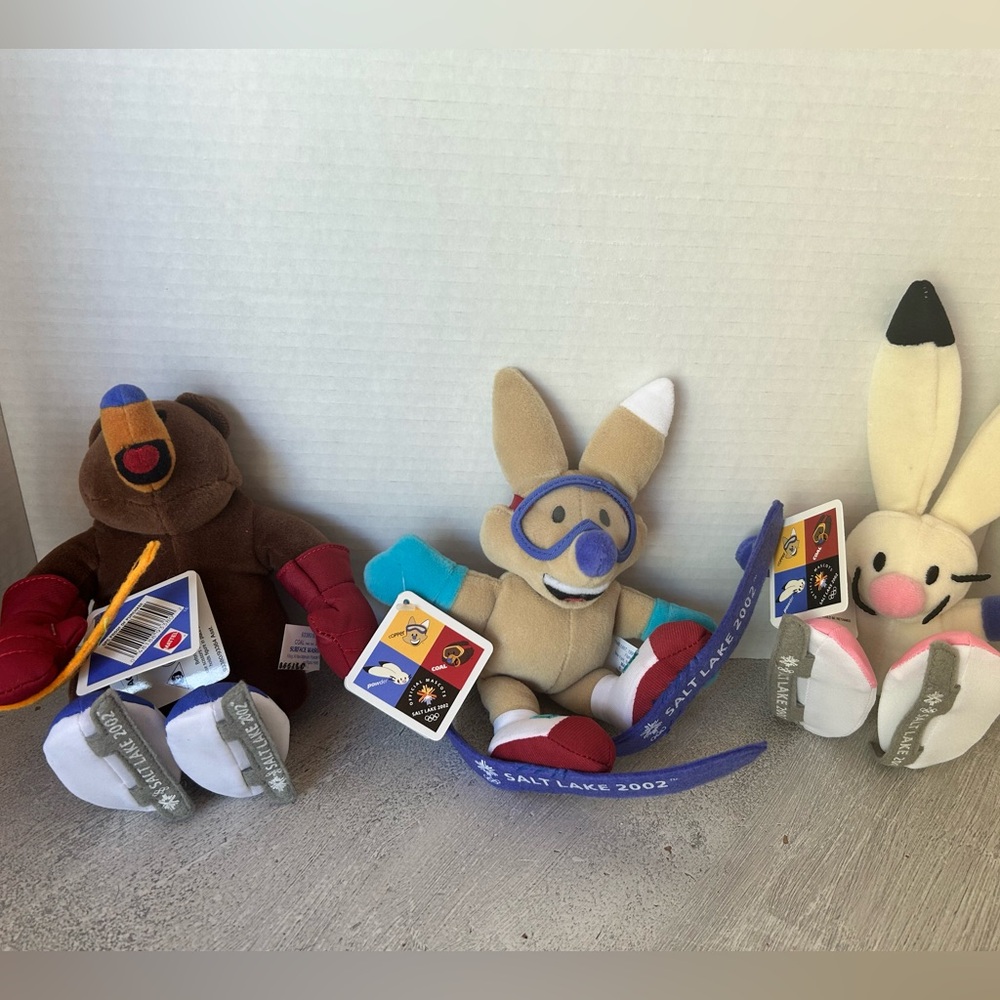 Vintage Winter Olympics 2002 Salt Lake City Plush Mascots set NWT